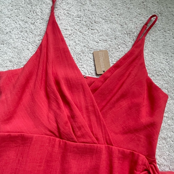 Vestique Red Wrap Dress - Picture 4 of 5
